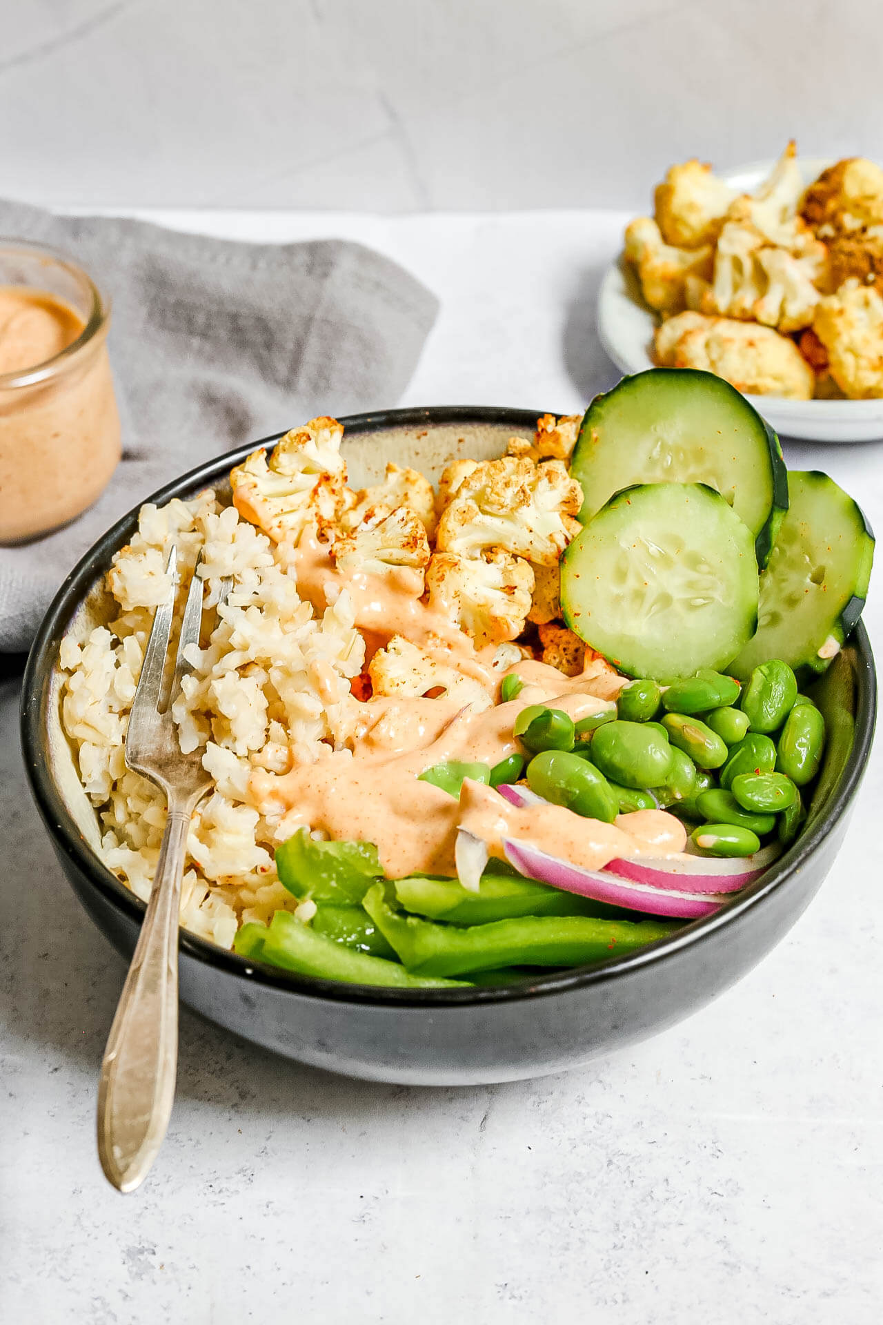 AirFryer Cauliflower Rice Bowls